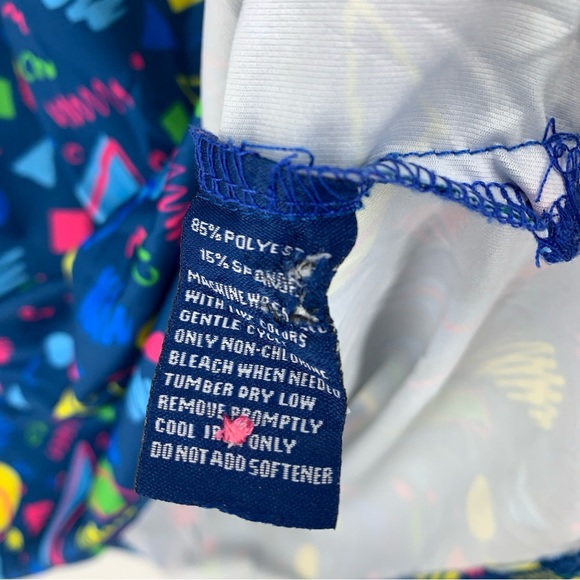 Roadies Mens XL Golf Polo Shirt Multicolor Geometric Short Sleeve 90’s Retro - Picture 7 of 10